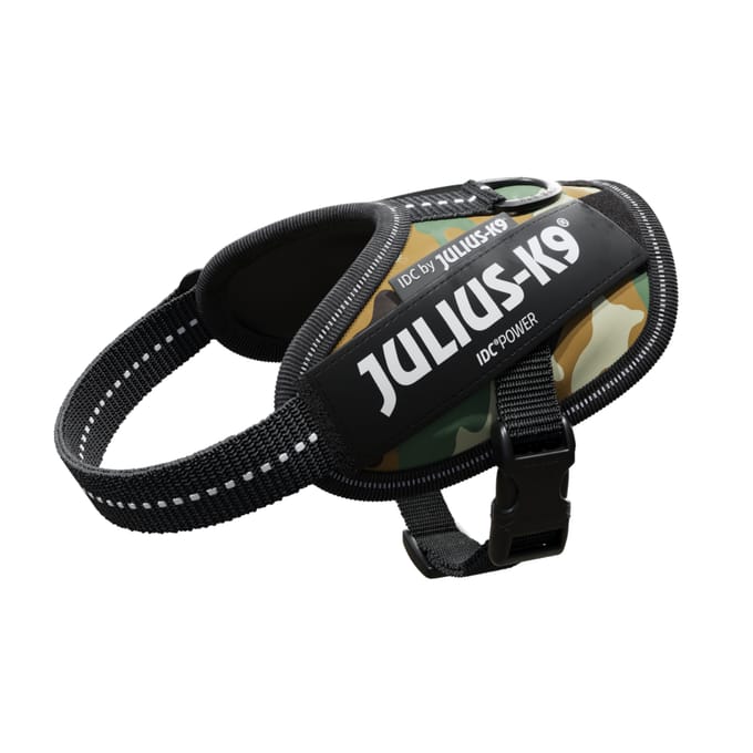 JULIUS-K9 IDC®-Powertuigje - Camouflage - Maat 2XS: Borstomvang 33 - 45 cm