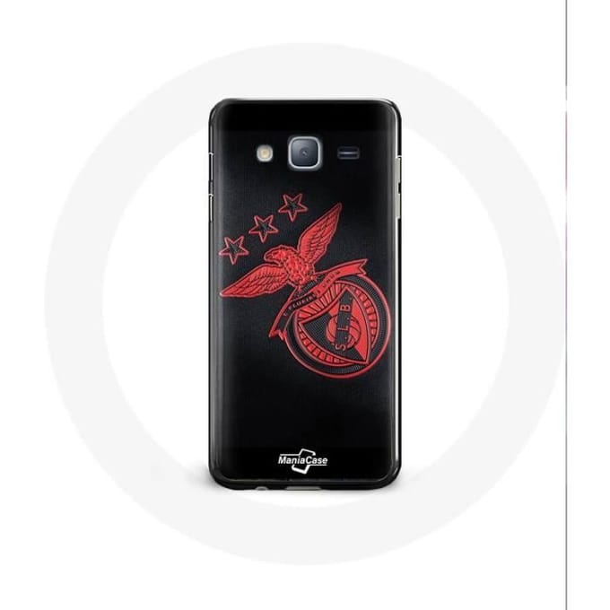 Samsung Galaxy J3 2016 hoesje slb benfica zwarte achtergrond