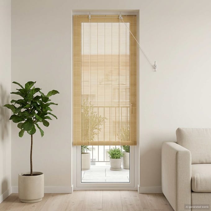 vidaXL - Rolgordijn - Naturel - 60 - x - 220 - cm - Bamboe