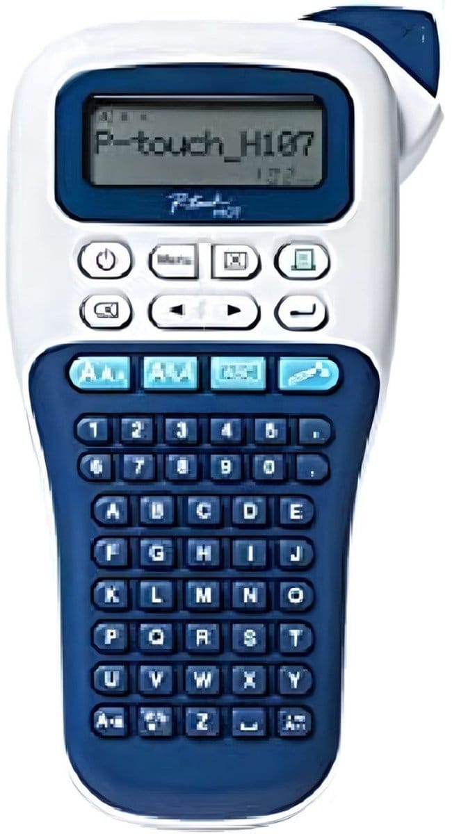 KAD® Labelprinter - Draagbare Labelmaker - Compact Handheld - Wit/Blauw - 7cm x 11cm x 4cm