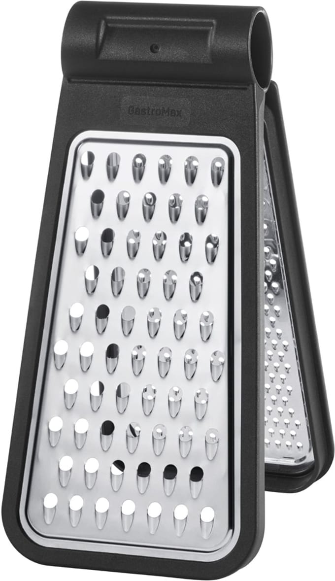 GastroMax inklapbare rasp, 2 zijden, RVS/zwart