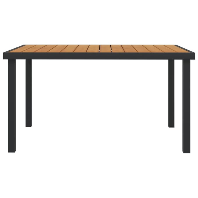 vidaXL - Tuintafel - 140x90x74 - cm - aluminium - en - HKC - bruin