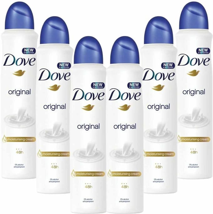 6x Dove Deodorant Spray Original 250 ml