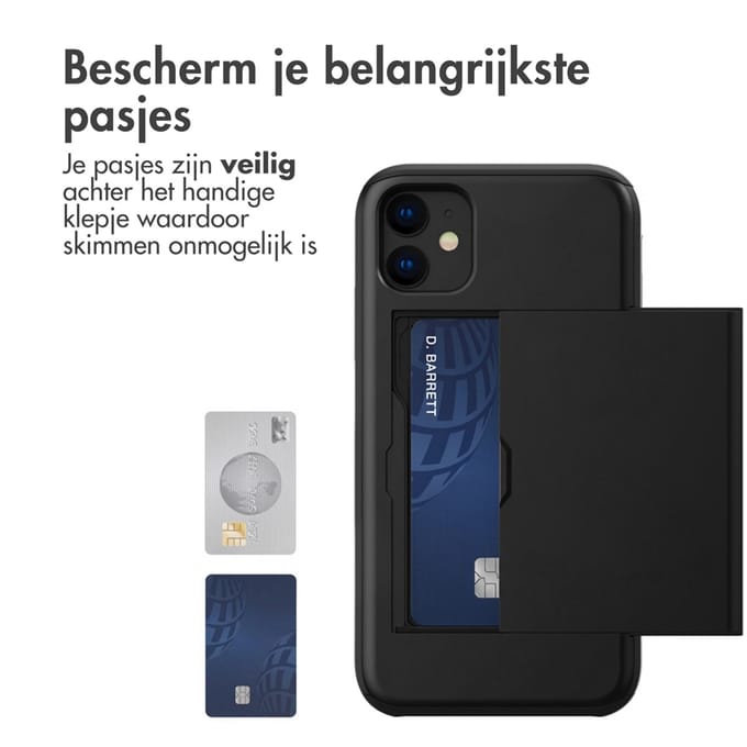 imoshion Hoesje met Pasjeshouder - Geschikt voor Apple iPhone 11 - Zwart