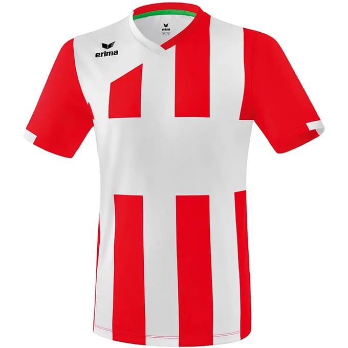 Erima Siena 3.0 Shirt Korte Mouw Kinderen - Rood / Wit | Maat: 152