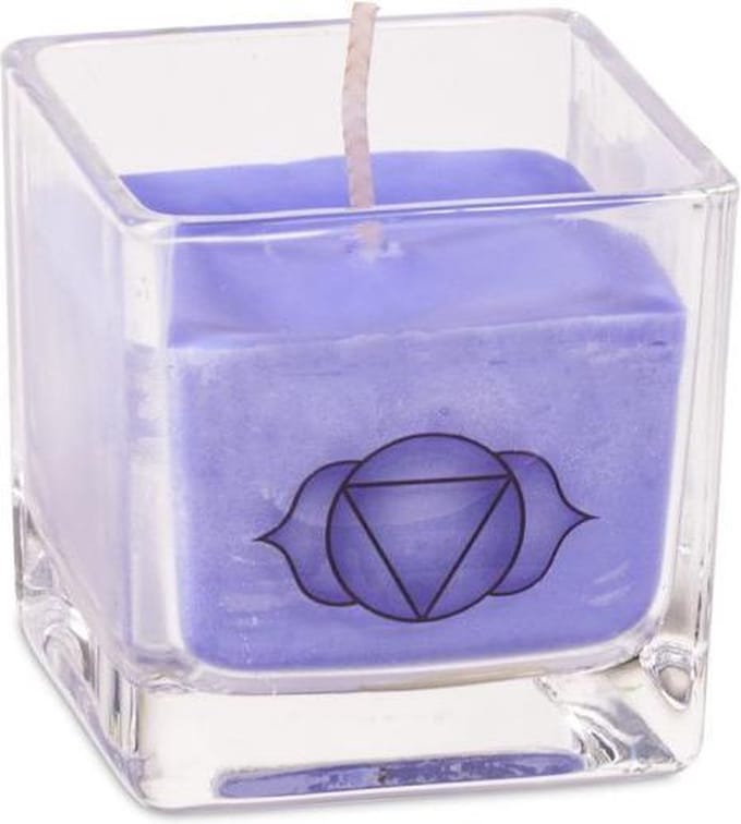 1 x Koolzaadwas ecologische geurkaars 6e chakra (6x6x6 cm)