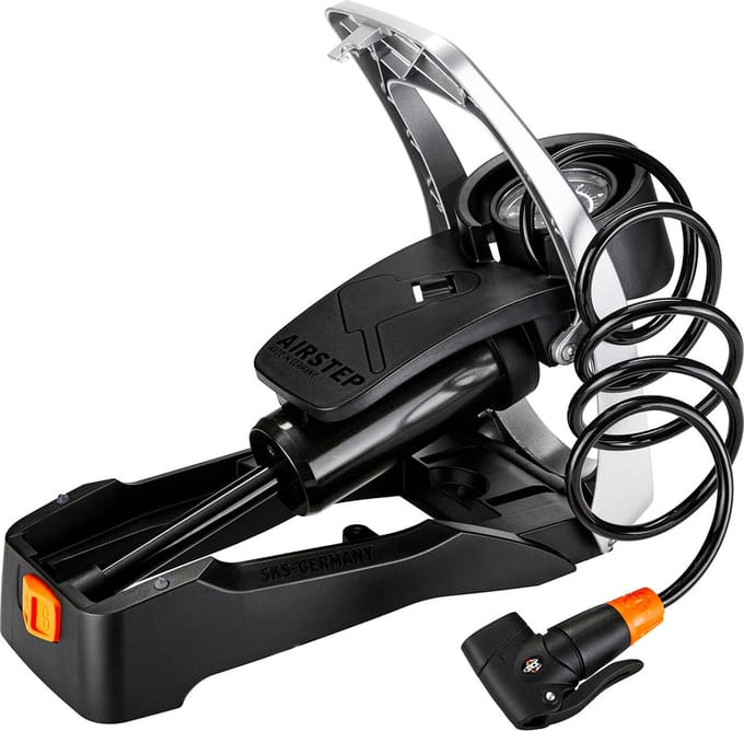 SKS Airstep voetpomp met manometer - 7 Bar - Zwart