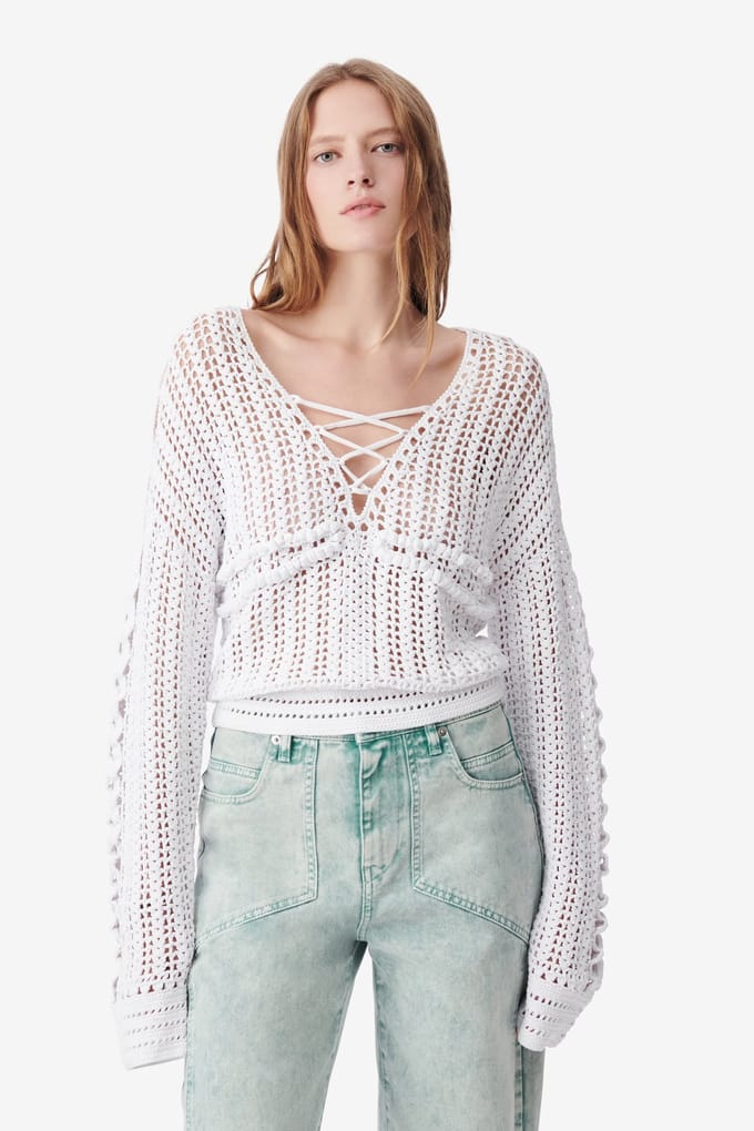 IRO Paris Kettie Pullover White Größe: M | Pullover Outlet | Damen | Weiß