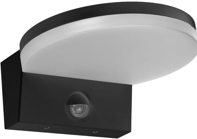 DnA® Buitenlamp - Buitenlamp met Bewegingssensor - Buitenlamp met Sensor - Zwart - 18cm x 18cm x 7cm