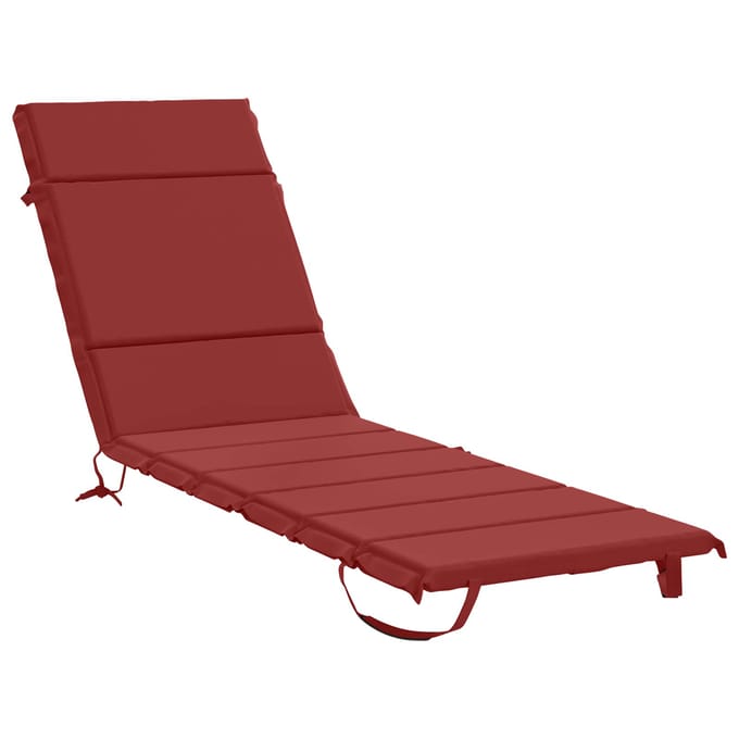 vidaXL - Ligstoel - Kussen - GEMERT - 100% - Polyester - Wijnrood - 200 - x - 50 - x - 3 - cm