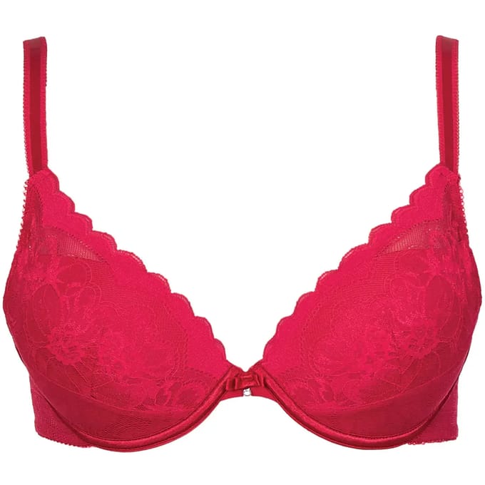 Rode push-up bh Lisca Evelyn met beugel - Rood - Maat - 80B