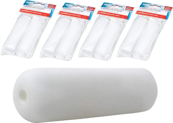 4x Veba Verfrol A2 Schuim 10cm 2 stuks  - Voordeelverpakking