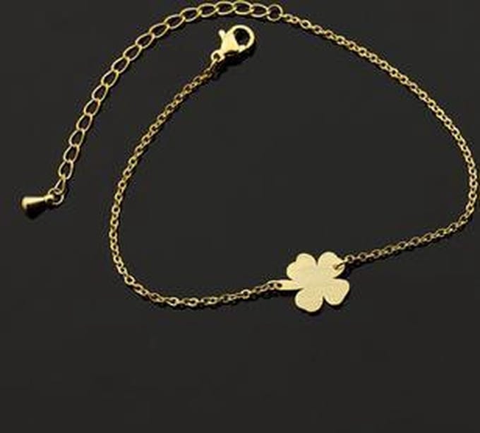 Armband klavertje 4 goudkleur