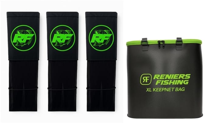 Reniers Fishing Set 3 Space Saver keepnets Soft Carp Mesh + EVA Keepnet Bag - Maat : 2.50m