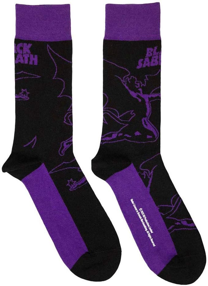 Black Sabbath - Logo & Demon Enkelsokken - Zwart