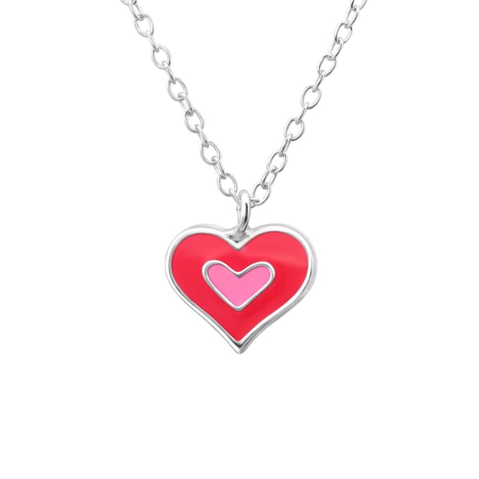 Princess Ketting Algazel - 925 Zilver E-Coating - Hart - ∅9mm - 38cm