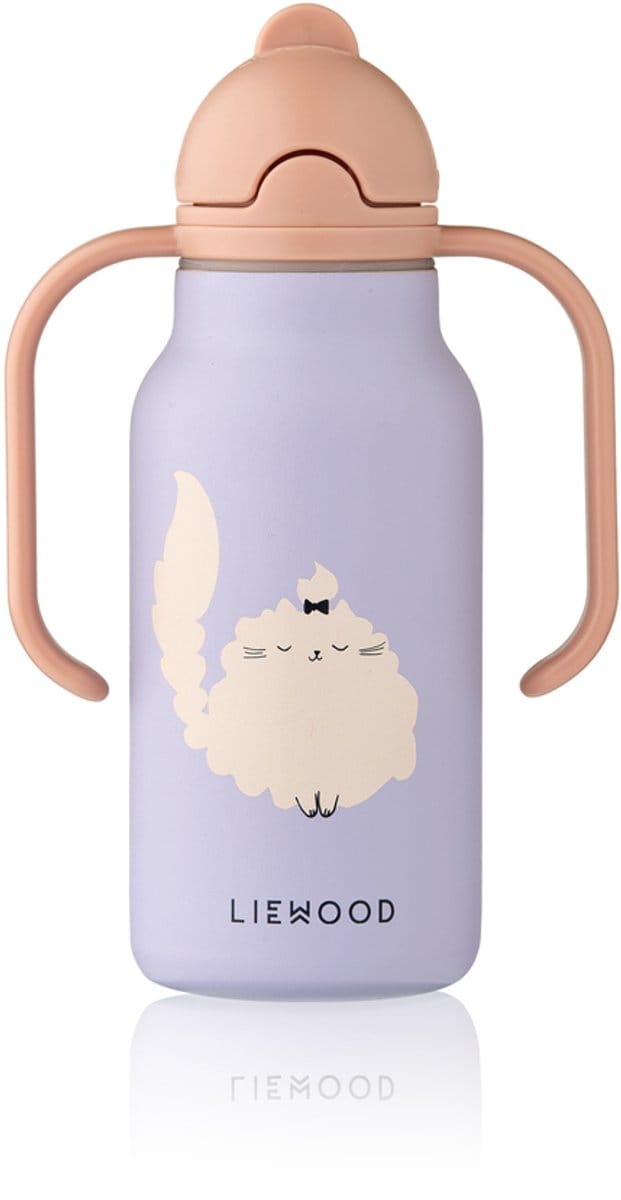 Liewood Kimmie Water Bottle 250 ml - Cat / Warm lilac
