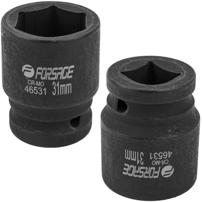 FORSAGE - Serie F - Udar Nasadka - 6-kant - 31 mm - 3/4"