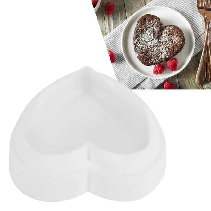 Siliconen Vorm Anti-aanbak Hartvormige Mousse Cake Vorm Bakvorm DIY Bakaccessoire Wit white
