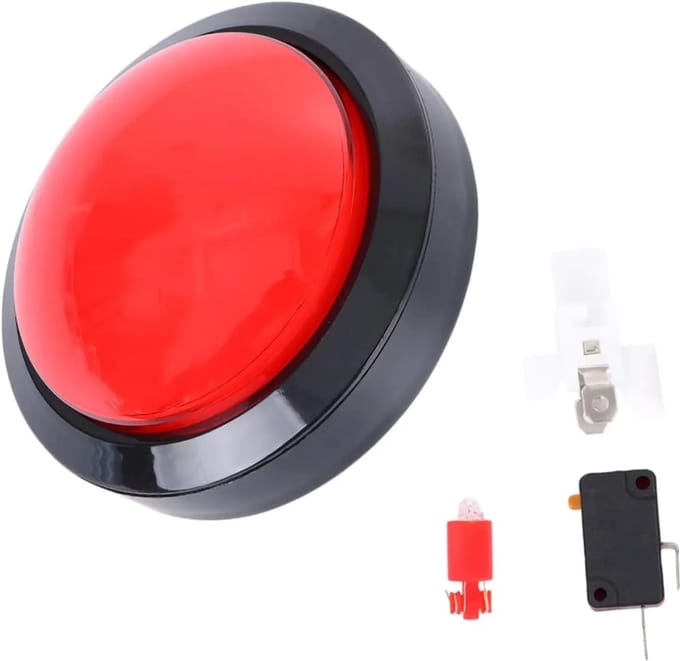 OTRONICÂ® Arcade knop 100mm rood bol