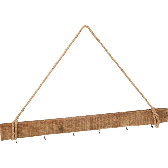Drijfhout om op te hangen, met haken