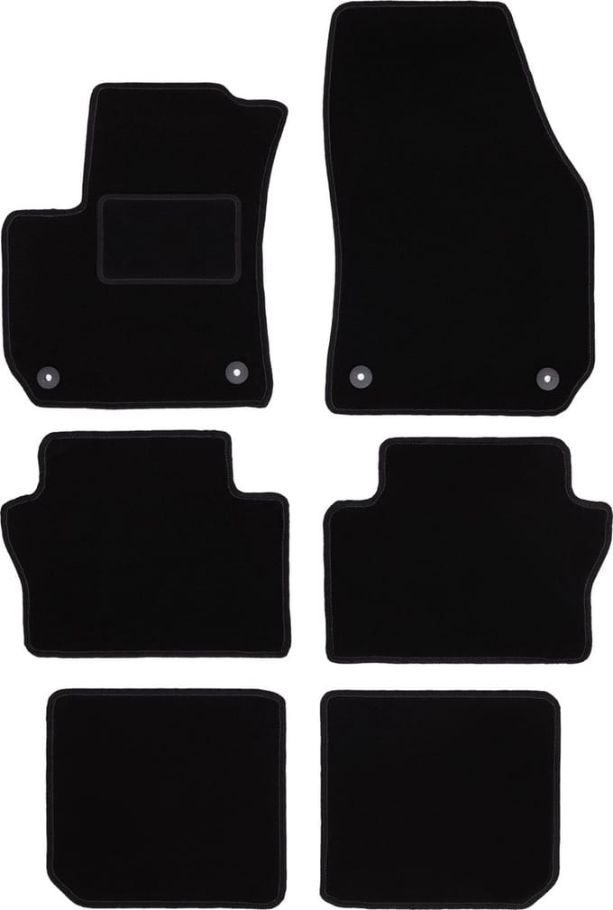 Zwarte veloursmatten voor: Opel Zafira B minivan (2005-2014)