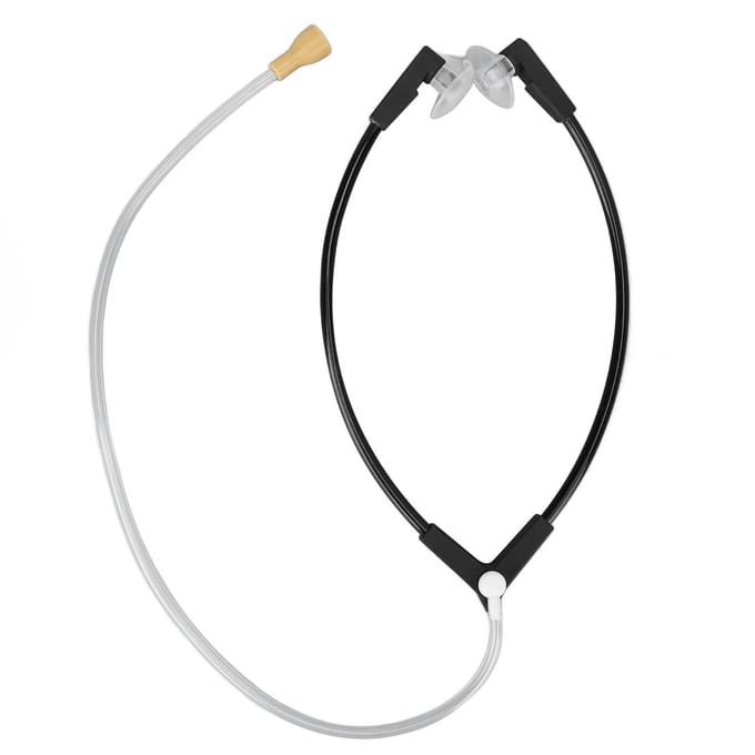 Luisterstethoscoop voor Gehoortest Monitoring Binauraal Lichtgewicht V-vormig Plastic black