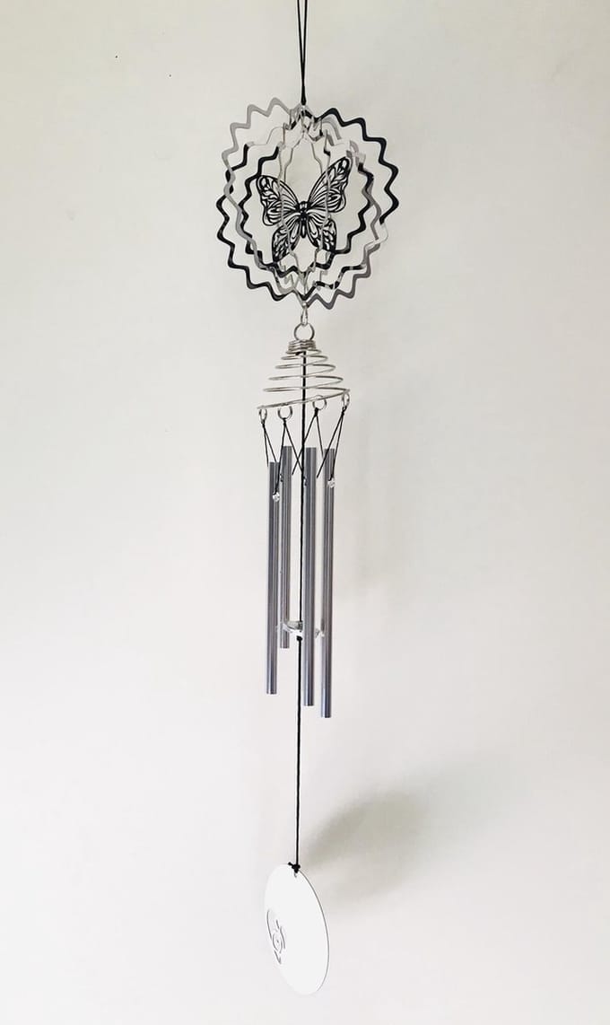 Nature's Melody Windgong Windorgel COSMO SPINNER CHIME BUTTERFLY  VLINDER 44CM