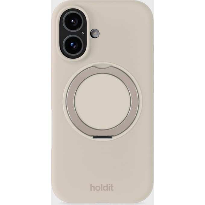 Silicone Stand Case Light Beige iPhone 16