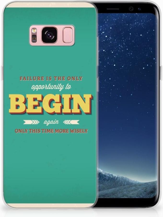 Samsung Galaxy S8 Siliconen hoesje met naam Quote Begin