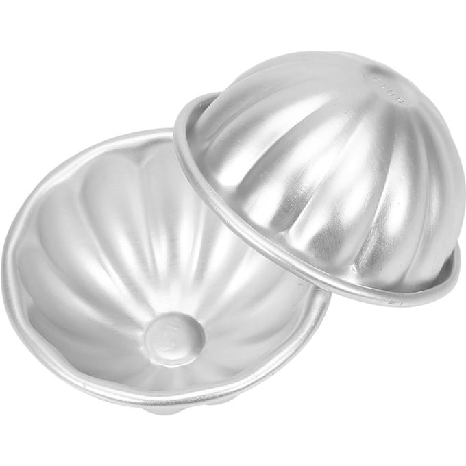 2 Stuks Handgemaakte Aluminiumlegering Badbommen Mallen Bruisend Knutselen DIY Cakevorm Gereedschap (Stel 10 in) white