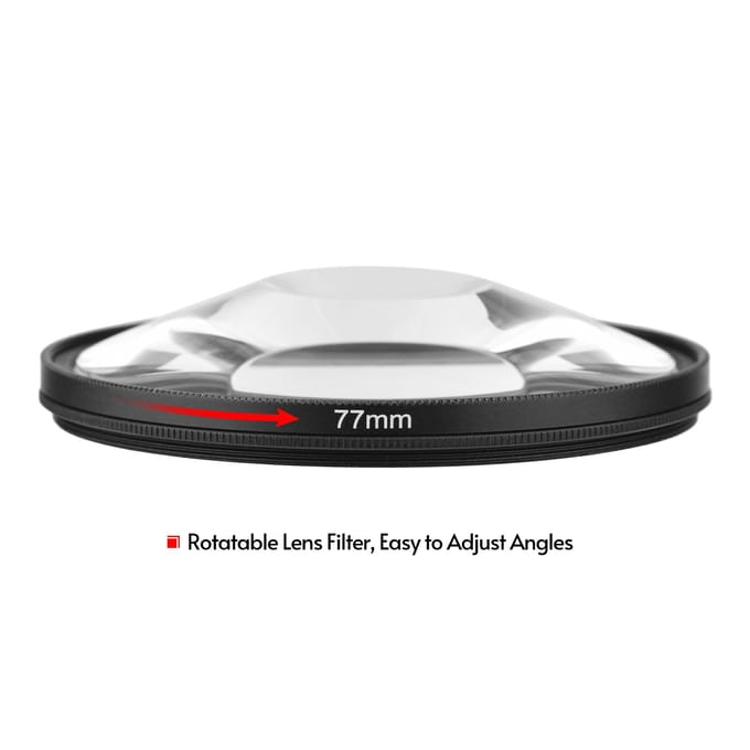 77mm Whirlpool Glazen Prism Kaleidoscope Lens Filter Optisch Glazen Lens Filter Professioneel gray