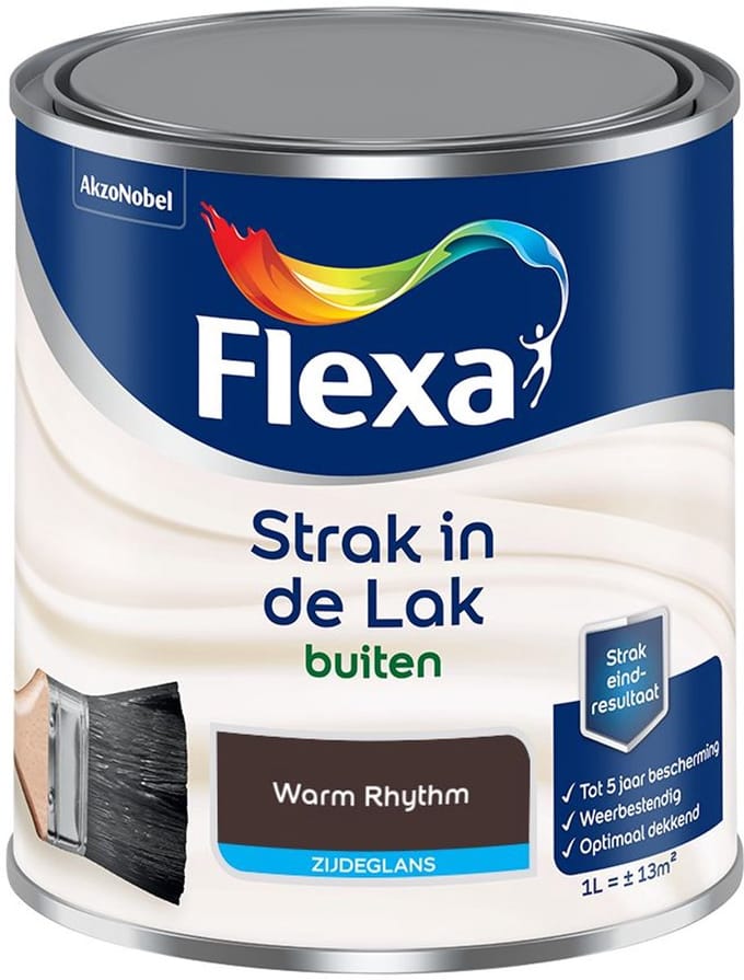 Flexa - Strak In De Lak Buitenlak Zijdeglans - Warm Rhythm - Mengverf - 1 L