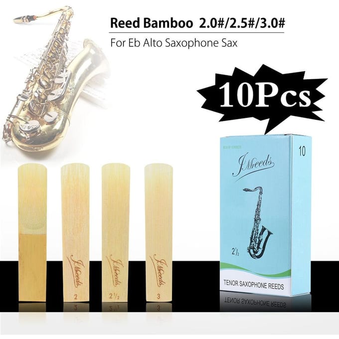 Saxophone Bb Tenor, 10 pièces, anches en bambou, force Strength 2.5 beige