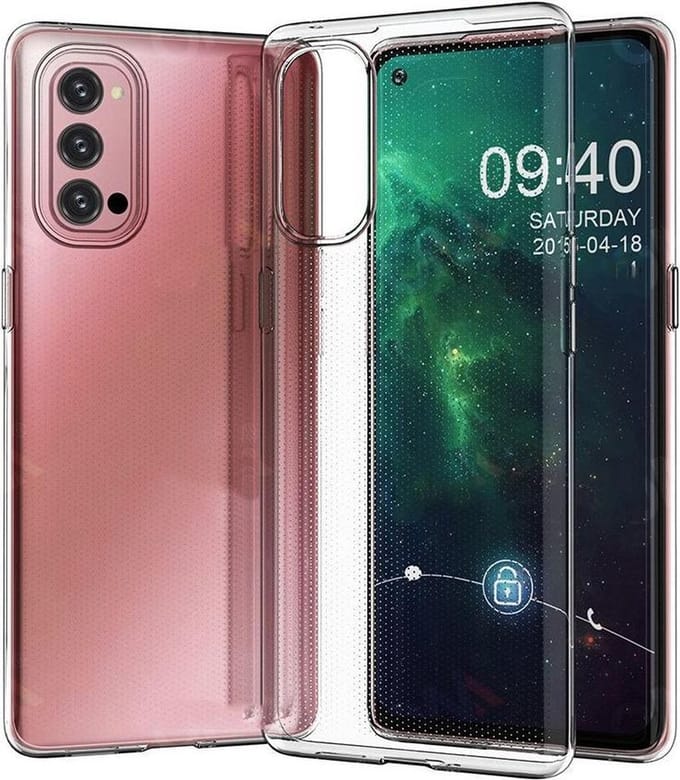 Oppo Reno 4 Hoesje Schokbestendig en Dun TPU Transparant