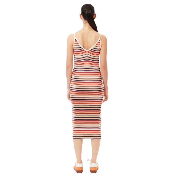 Lacoste Dames/Dames Gestreepte Katoenmix Lange Maxi Jurk (Veelkleurig)