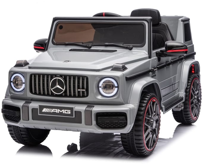 Mercedes G63 AMG Cabrio - Elektrische Kinderauto - 12V - met Afstandsbediening - Grijs