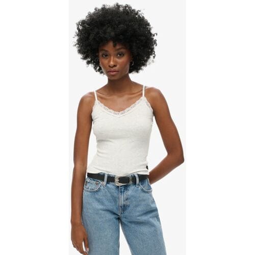 Superdry - Essential camitopje met kanten boord - Dames - Vesten