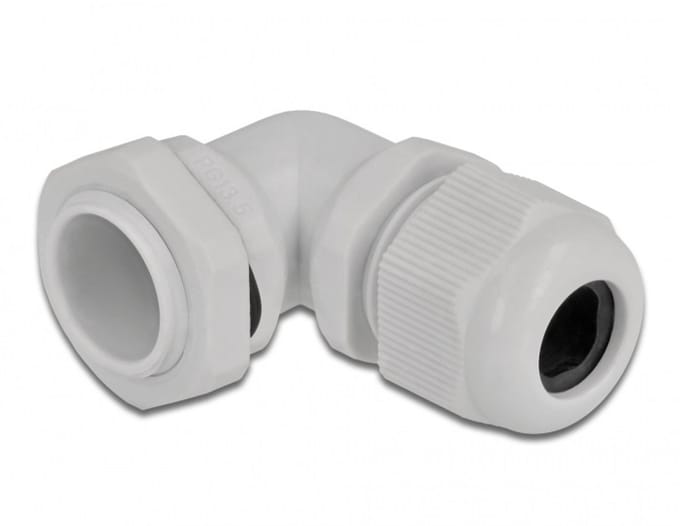 Kabelwartel | 90° haaks | PG13.5 | 6-12 mm | IP68 | grijs | 1 stuk