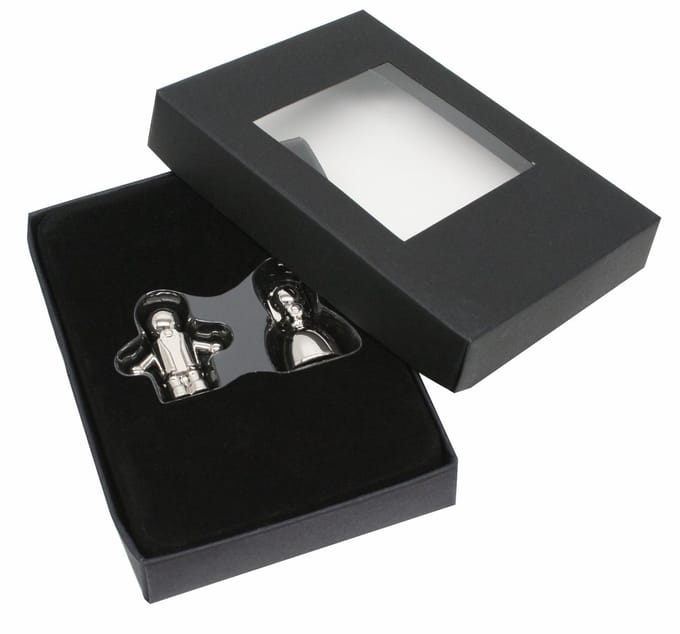 Deknudt Frames S67FD1 - doosje met 2 luxueuze magneten in zilverkleur