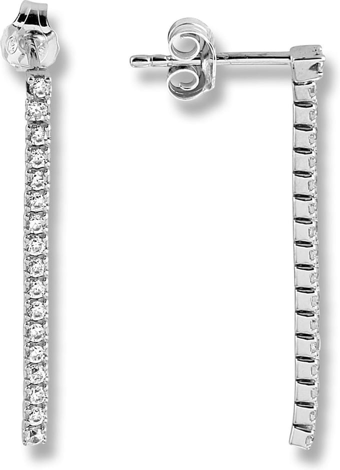 Amanto Oorbellen Floor - 925 Zilver Gerhodineerd - 2x30mm.