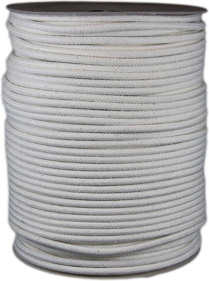 Katoenkoord - Wit - Touw - 6mm x 200mtr - haspel