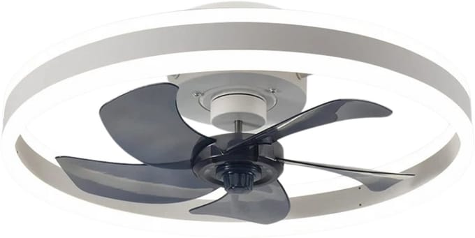 Nivard Plafondventilator - Met Verlichting - Plafond Ventilator - Met Lamp - Plafonniere Met Ventilator - Met Licht - Wit