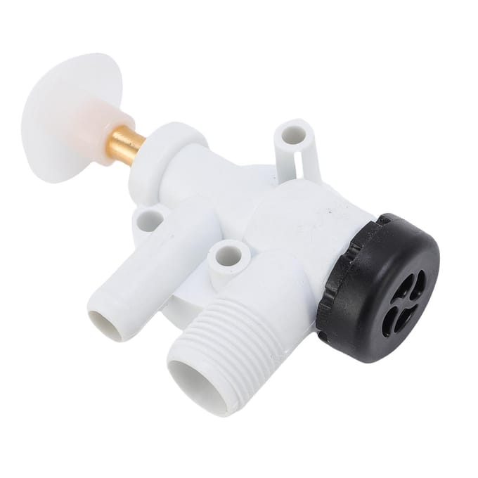 Ensemble de vanne d'eau pour toilettes de camping-car Excellente étanchéité Kit de vanne d'eau pour toilettes à pédale white