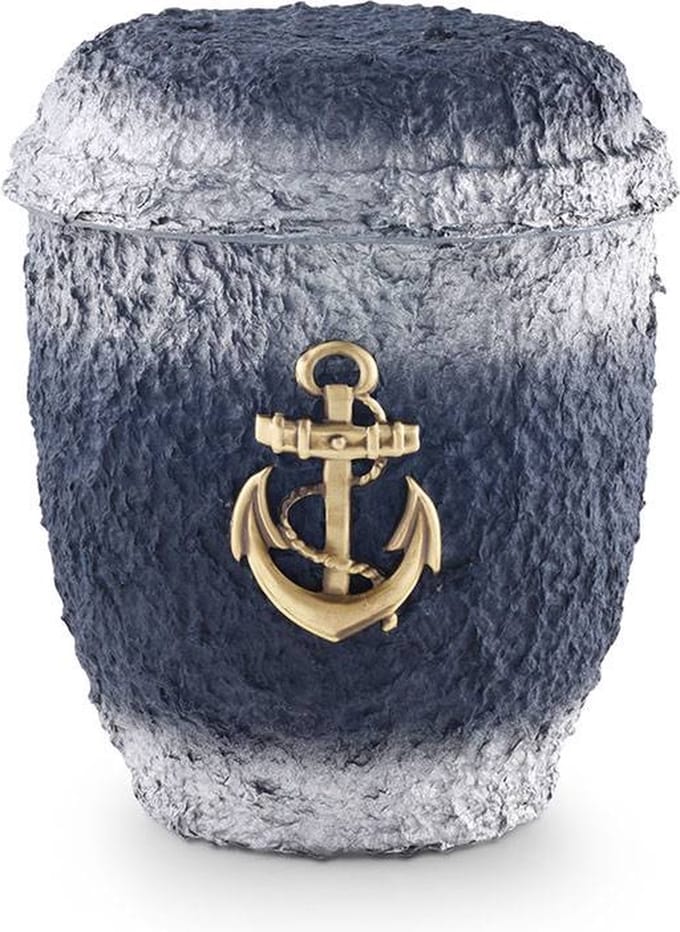 Mini urn turquoise - messing