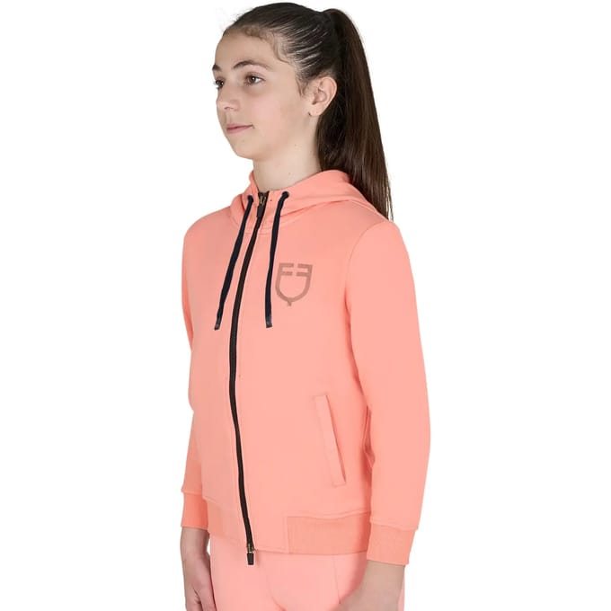Sweater met capuchon en kinderlogo Equestro Shiny