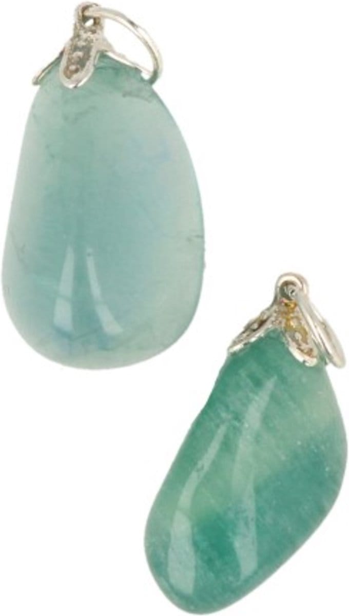 Fluoriet blauw edelsteen hanger