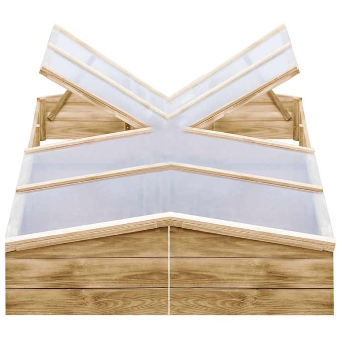 vidaXL - Kweekkassen - 2 - st - 200x50x35 - cm - geïmpregneerd - grenenhout