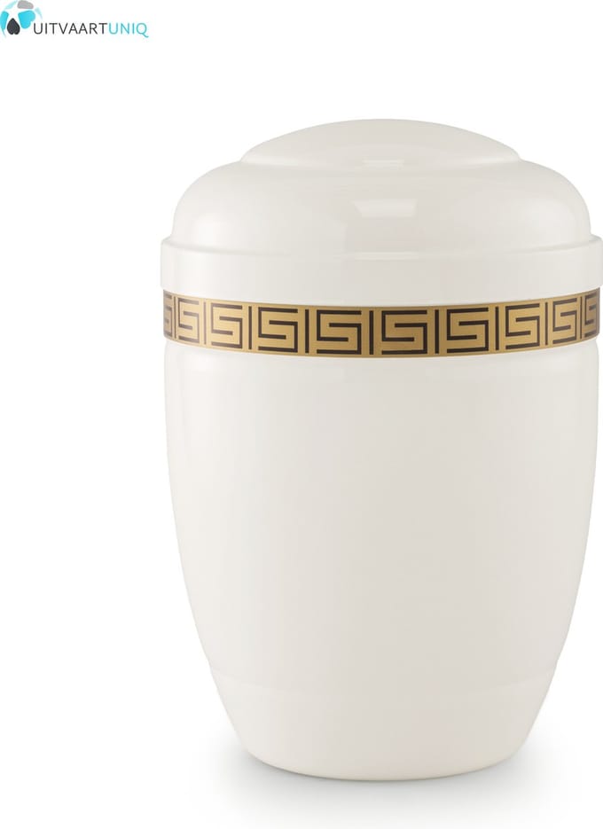 urn Witte meander asbus - staal