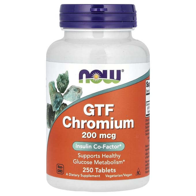 NOW - GTF Chromium - Chroom - 200 mcg - 250 tabletten
